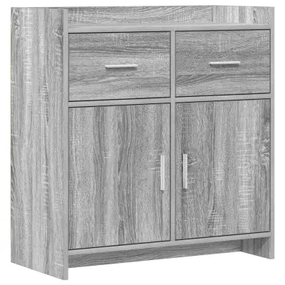vidaXL Strani šal Siva Sonoma 75 x 36 x 80 cm Inženirski les