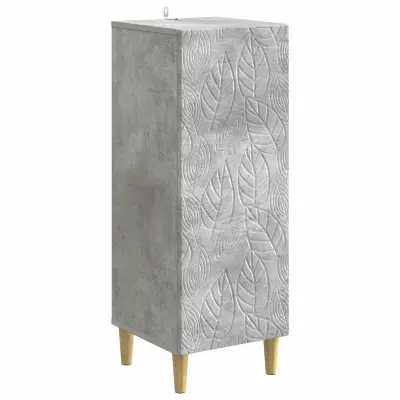 vidaXL Strani šal Betonsko siva 33 x 34,5 x 90 cm Inženirski les