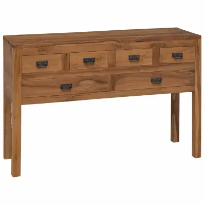 vidaXL Strani šal Naravna 110 x 35 x 75,5 cm Trden tikov les