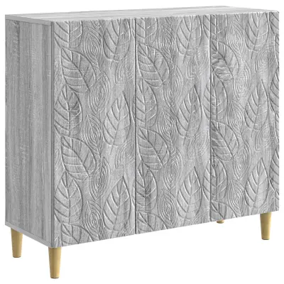 vidaXL Strani šal Siva Sonoma 89 x 34,5 x 80 cm Inženirski les