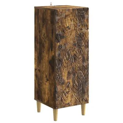 vidaXL Strani šal Dimljen hrast 33 x 34,5 x 90 cm Inženirski les