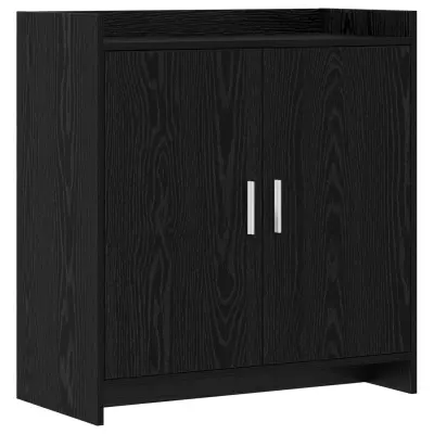 vidaXL Strani šal Črni hrast 72 x 36 x 80 cm Inženirski les