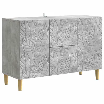vidaXL Strani šal Betonsko siva 89 x 34,5 x 60 cm Inženirski les