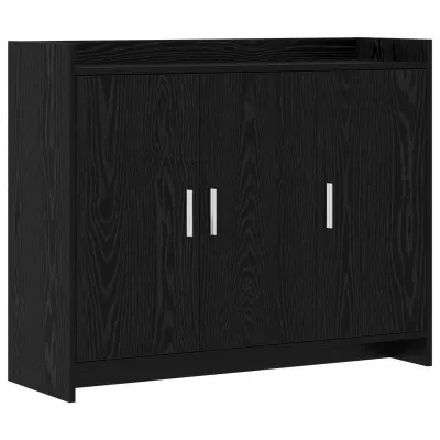 vidaXL Strani šal Črni hrast 98,5 x 33 x 80 cm Inženirski les