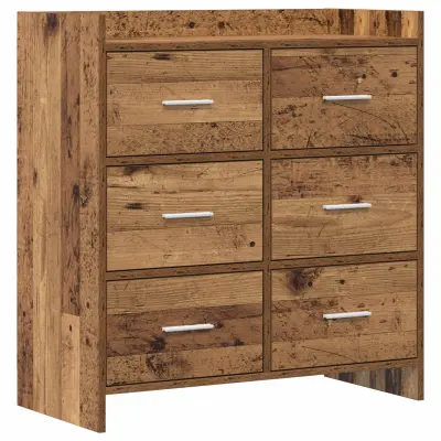vidaXL Strani šal Star les 75 x 33 x 80 cm Inženirski les