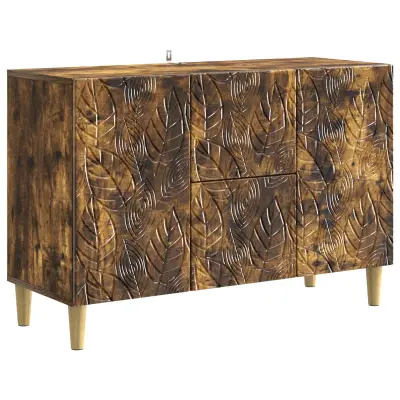 vidaXL Strani šal Dimljen hrast 89 x 34,5 x 60 cm Inženirski les