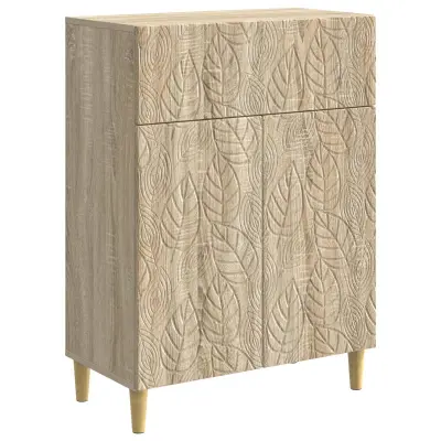 vidaXL Strani šal Sonoma hrast 66 x 34,5 x 90 cm Inženirski les