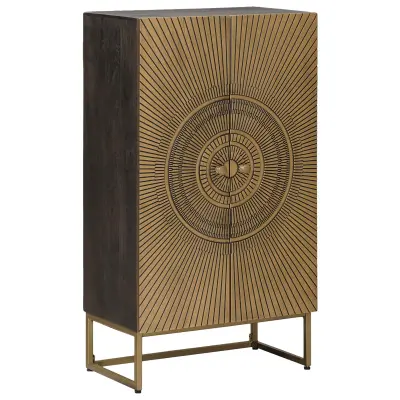 vidaXL Visok predalnik Medenina 53,5 x 30 x 95 cm