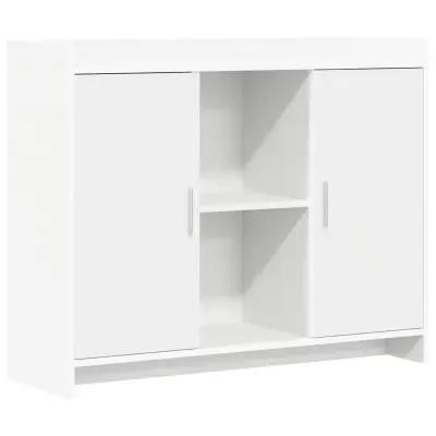 vidaXL Strani šal Bela 98,5 x 33 x 80 cm Inženirski les