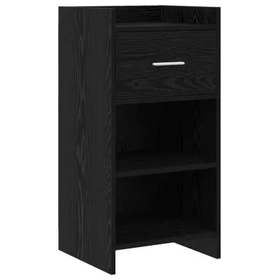 vidaXL Strani šal Črni hrast 40 x 36 x 80 cm Inženirski les