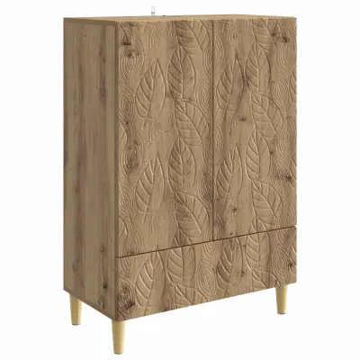 vidaXL Strani šal Artisan hrast 66 x 34,5 x 95 cm Inženirski les