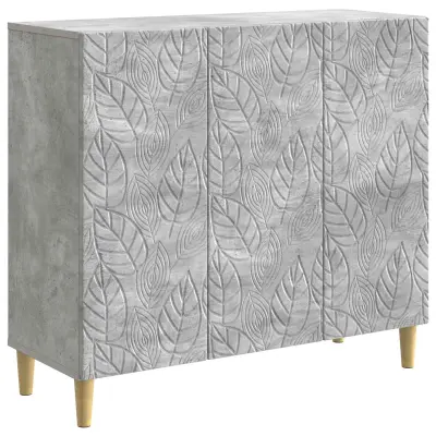 vidaXL Strani šal Betonsko siva 89 x 34,5 x 80 cm Inženirski les