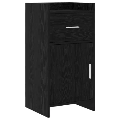 vidaXL Strani šal Črni hrast 40 x 36 x 80 cm Inženirski les