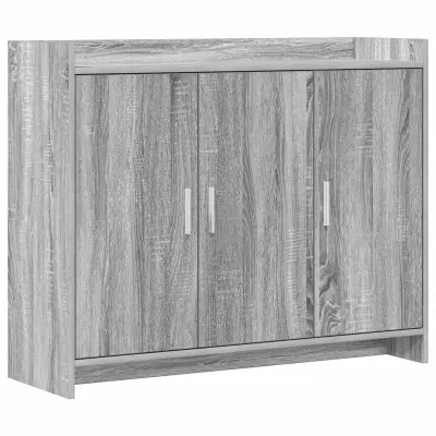 vidaXL Strani šal Siva Sonoma 98,5 x 33 x 80 cm Inženirski les