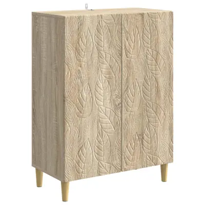 vidaXL Strani šal Sonoma hrast 66 x 34,5 x 90 cm Inženirski les