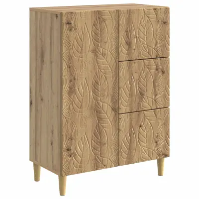 vidaXL Strani šal Artisan hrast 66 x 34,5 x 90 cm Inženirski les