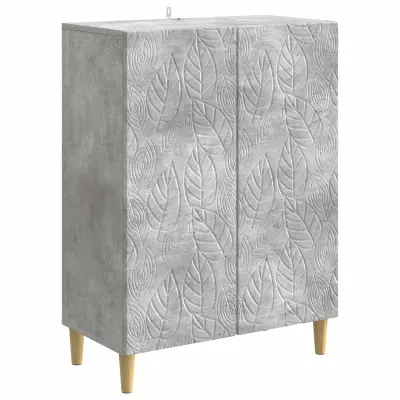 vidaXL Strani šal Betonsko siva 66 x 34,5 x 90 cm Inženirski les