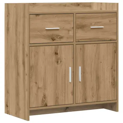 vidaXL Strani šal Artisan hrast 75 x 36 x 80 cm Inženirski les