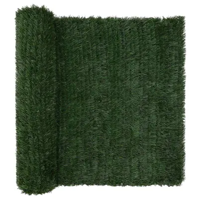 vidaXL Um գլխավոր шива Temno zelena 1,5 x 6 m PVC in jeklo