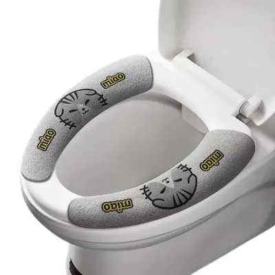 Plišaste blazinice za WC sedež, 2 para, pralne, elektrostatično