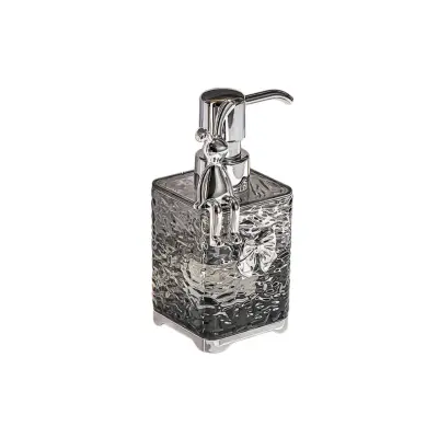 Luksuzni kvadratni dozirnik pene z vodnim vzorcem, PET+ABS+PP Transparent Gray