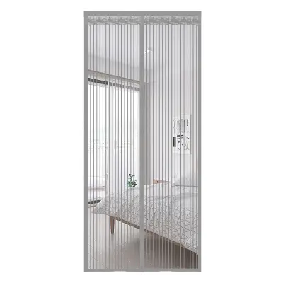 Magnetni zaslon za vrata z 9 pari magnetov, siva, 90x210 cm