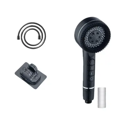 5-mode visokotlačna filtrovana prenosna prha s 1,5m PVC cevjo Black