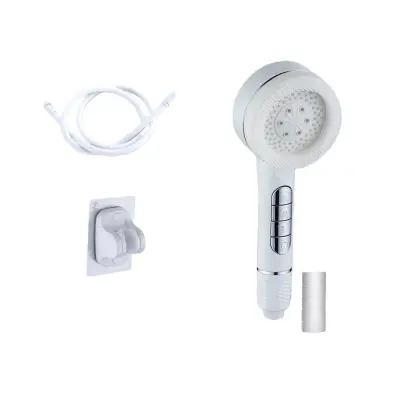 5-mode visokotlačna filtrovana prenosna prha s 1,5m PVC cevjo White