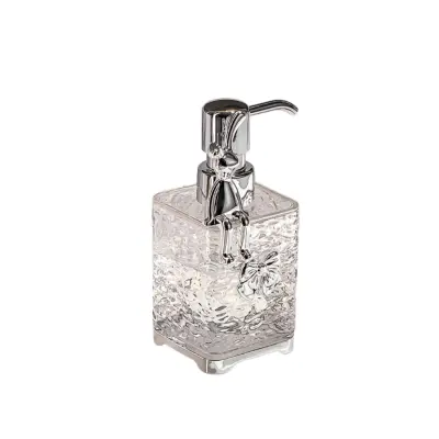 Luksuzni kvadratni dozirnik pene z vodnim vzorcem, PET+ABS+PP Silver