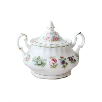 Sladkornica Flowers of the Month 15,5xh12cm / porcelan
