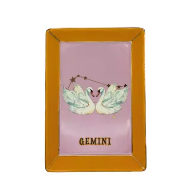 Servirni krožnik Zodiac 16,5x12cm / Gemini-Dvojčka / porcelan