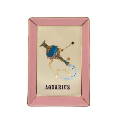 Servirni krožnik Zodiac 16,5x12cm / Aquarius-Vodnar / porcelan