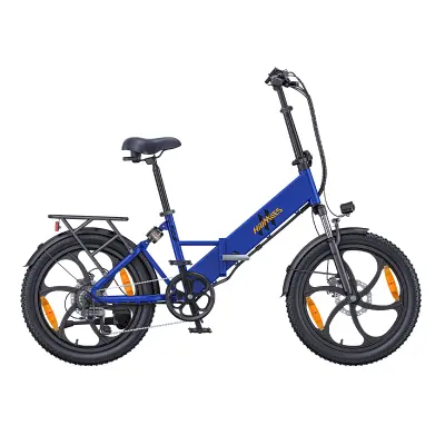 Zložljivo električno kolo Hillmiles Mile 2, doseg do 100 km, modro