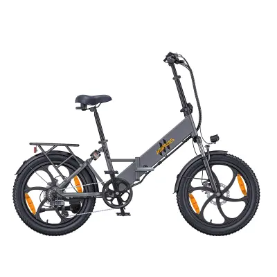 Zložljivo električno kolo Hillmiles Mile 2, doseg do 100 km, sivo