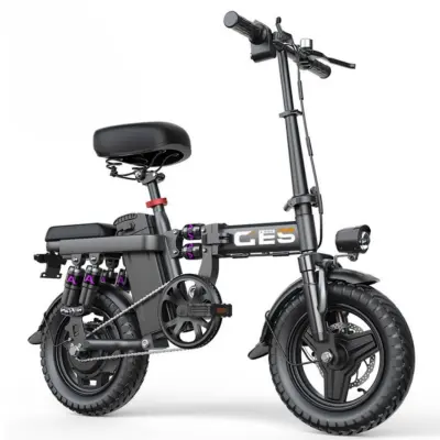 Mini zložljivo električno kolo Toofly GE5, 48V 250W 15Ah, črne barve