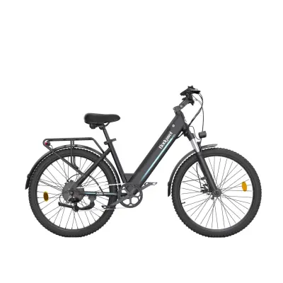 BODYWEL A26 električno kolo 26" mestno kolo, 250 W motor, 36 V 13,5 Ah odstranljiva baterija, črna