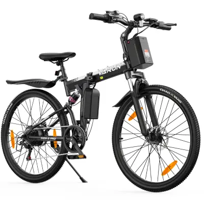 Zložljivo električno gorsko kolo VARUN M26-3 PRO 26", polnovzmeteno, črno