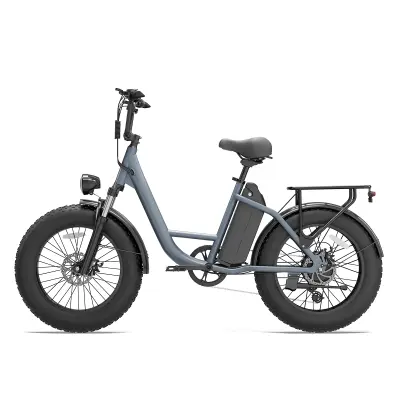 Električno kolo URLIFE E20 Pro, 20-palčno debelo kolo, 48 V 15,6 Ah odstranljiva baterija, siva