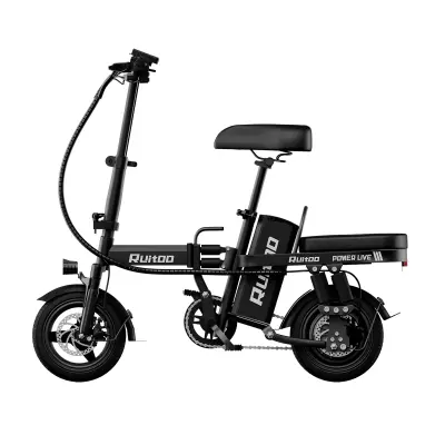 Zložljivo električno kolo RUITOO T14, prenosno 14", 48V/13Ah, snemljivo, črno