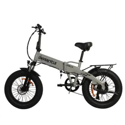 UNIVERCYCLE B1 Zložljivo električno kolo, 48 V 12,5 Ah odstranljiva baterija, 20-palčno debelo kolo, siva