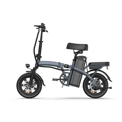 Zložljivo električno kolo URLIFE F1L, 14”, 48V 7,5Ah odstranljiva baterija, siva