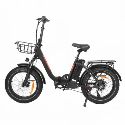Zložljivo električno kolo BAOLUJIE DZ-2030 48V16Ah, 20” debele pnevmatike, črne barve