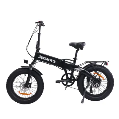 UNIVERCYCLE B1 Zložljivo električno kolo, 48 V 12,5 Ah odstranljiva baterija, 20-palčno debelo kolo, črna