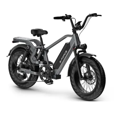 Premium električno kolo G-FORCE RS, 48V 25Ah baterija, 20-palčno Fat kolo, sivo
