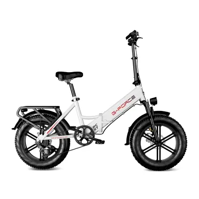 G-FORCE RC ST zložljivo električno kolo, 48V 15Ah baterija, 20" debeli bike, bel