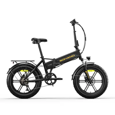 SOHAMO H5 Zložljiv električni kolo, baterija 48V 18Ah, 20" debelo kolo, črno