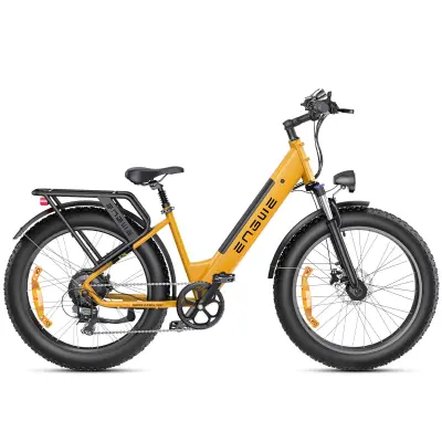 Električno kolo ENGWE E26 ST Step-Thru, baterija 48 V 16 Ah, motor 250 W, 7-stopenjski menjalnik Shimano, največji doseg 140 km, rumeno