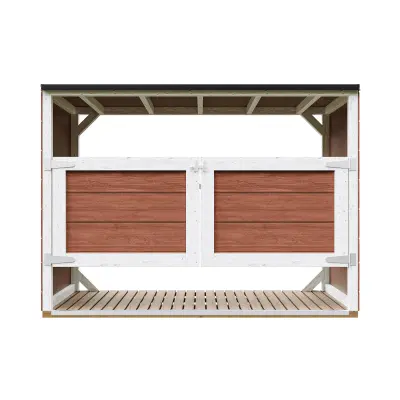 Nadstrešek za smetnjake 3x240L, vrtna shramba Timbela M982A-REDWOOD RED
