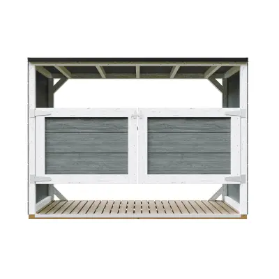 Nadstrešek za smetnjake 3x240L, vrtna shramba Timbela M982A-CAVERN STEEL