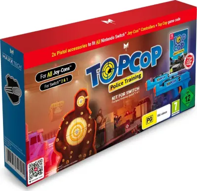 Komplet igre in dodatkov za igranje MAXX TECH Top Cop: Police Training Game Kit 2-v-1 (CIB) za Nintendo Switch